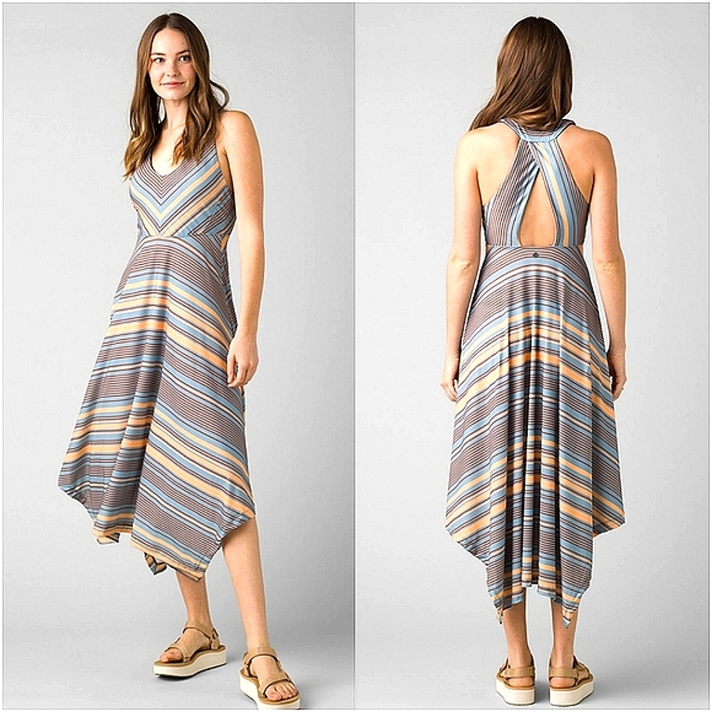 PRANA Saxon Handkerchief Hem Dress ~